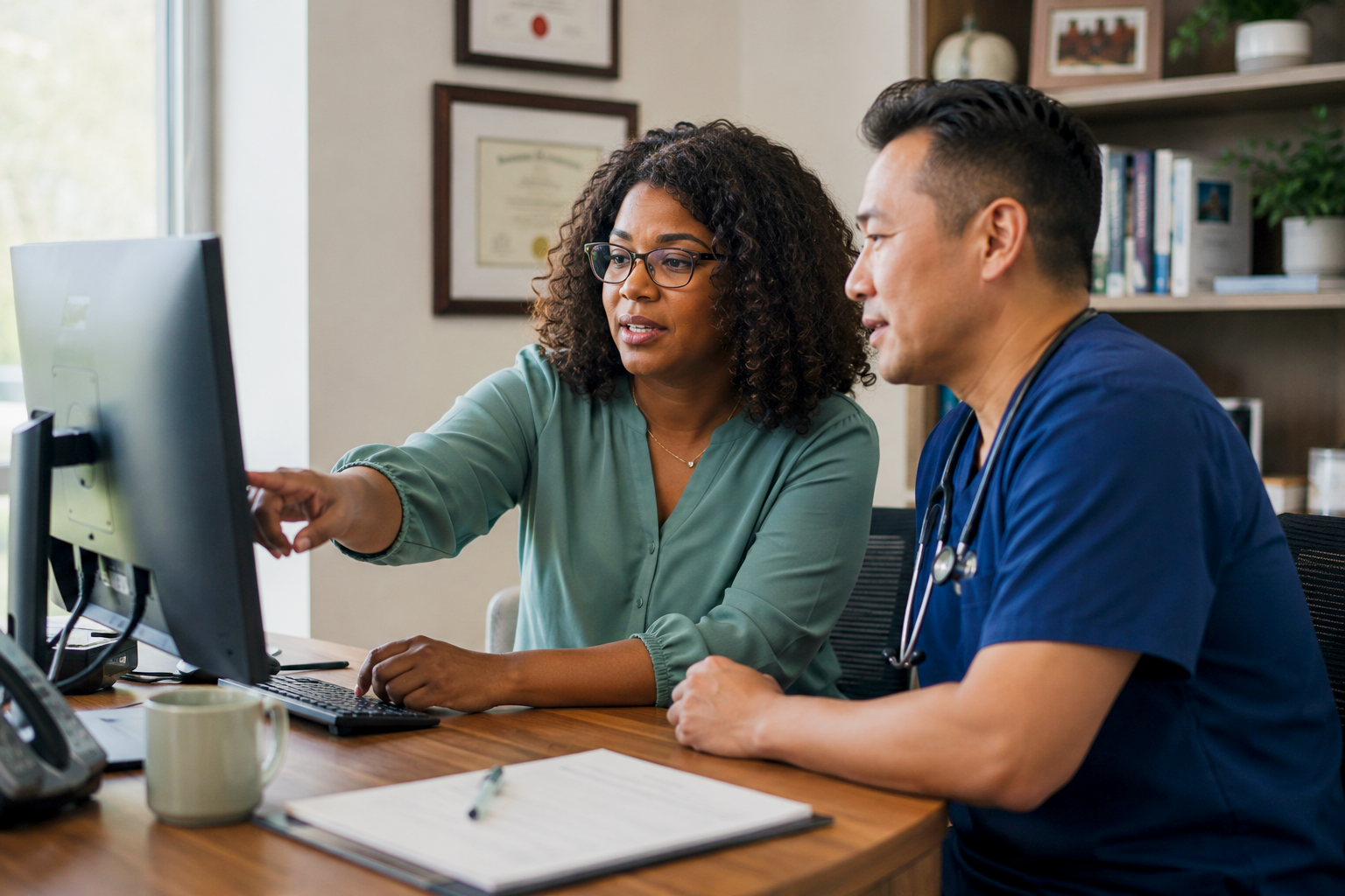 Provider reviewing revenue cycle opportunities